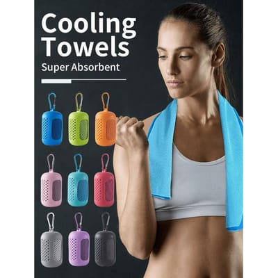 Koelende Sportdoek, Zweetabsorberend & Sneldrogend, Geschikt Voor Buitenactiviteiten In De Zomer Sky Blue 11.81*31.49IN blauw