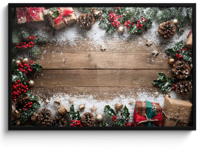 Poster in lijst - Fotolijst 120x80 cm - Posters - Kerstdecoratie - Geschenken - Hout - Veelkleurig - Posterlijst zwart - Decoratie - Wanddecoratie woonkamer - Muurdecoratie slaapkamer - Kerstversiering - Kerstdecoratie voor binnen - Kerstmis