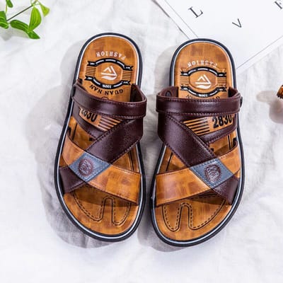 Zomer waterdichte antislip sandalen heren zachte onderkant slijtvaste sandalen dual-use ademende sandalen Drag Men 45 black