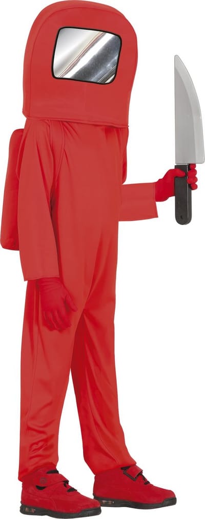 Fiestas Guirca - Kostuum Red Astronaut 5-6 jaar - Carnavalskleding - Carnaval - carnavalskleding 2027 - Carnaval kostuum