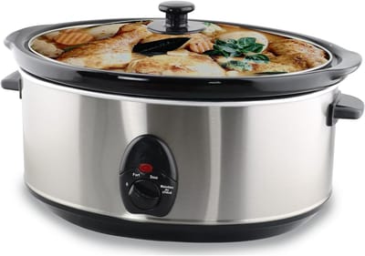 Slowcooker RVS met Grote Capaciteit 6.5L voor Stoofpotten en Maaltijden