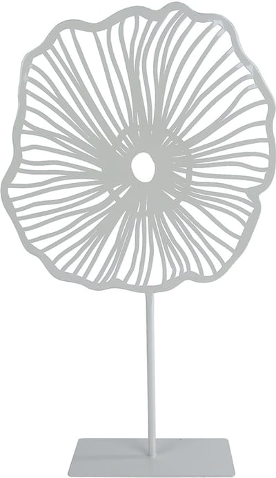 Van Manen sculptuur decoratie Aoife L op standaard off-white metaal 25x8x49cm.