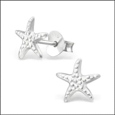 Aramat Jewels | Oorbellen | Zilveren Zeester Oorstekers – Meerdere Modellen 925 Zilver Natuur Design | Zilver-7mm | | | Zilver | Kinderen, Volwassenen | Verkleurd niet