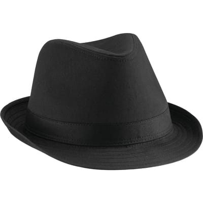 Beechfield Unisex Fedora Volwassenen (Zwart)