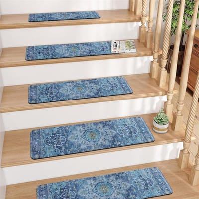 20*76CM Tapijt Traptreden Antislip Trapmatten Verwijderbaar Traptapijt 4-pack Veilige traptredebescherming Geschikt voor kinderen, ouderen en huisdieren