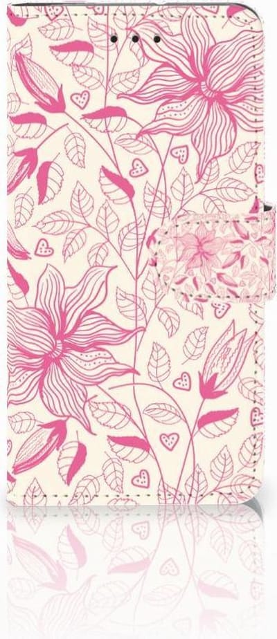 Motorola Moto G7 Play Hoesje Pink Flowers
