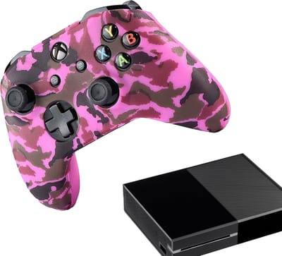 Gadgetpoint - Hoesjes & Skins voor Xbox One - Performance Gaming Case - Soft Grip Covers - Anti-Slip Controller Accessoires - Camo - Roze