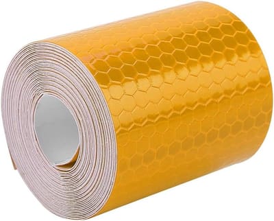 Reflecterende Veiligheidssticker 5cm - Hoogzichtbare Zelfklevende Tape voor Fietsen, Motoren en Voertuigen (Oranje)