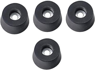 Speaker Voet Pads - Apparatuur Voeten - Vloer Beschermen - Antislip en Stabiel - 4 stuks 19mm - Zwart