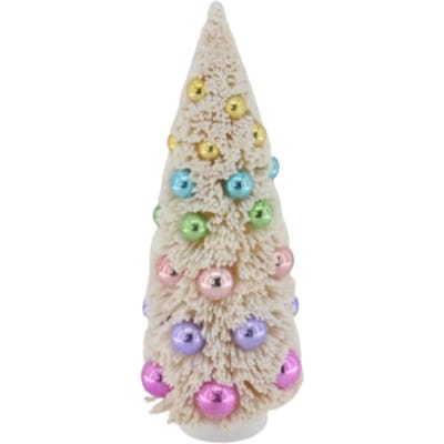 House Vitamin Christmas decoration christmas tree with colored balls sisal/polysterene -