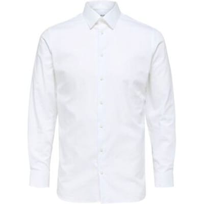 Overhemd Lange Mouw Selected 16080200 METHAN-BRIGHT WHITE