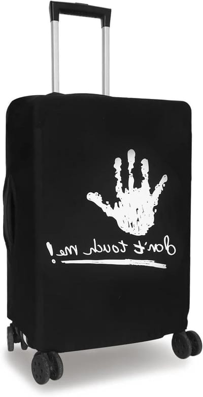 Beschermhoes voor Palm Luggage Cover - Wit met Graffiti Design, Unisex, Geschikt voor Reizen en Bescherming