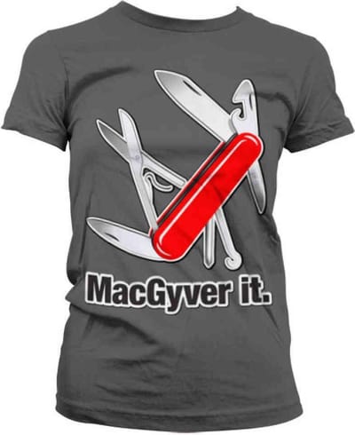 MacGyver Dames Tshirt -S- MacGyver It Grijs