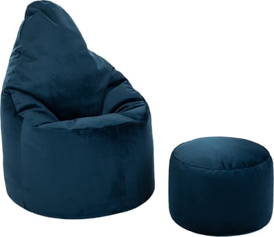 Zitzak Volwassenen Fluweel Hoge Rug Zitzakken Binnen Gaming Zitzak Woonkamer Ergonomisch Ontwerp Bean bag Grote Zitzak Stoel met Voetbankje