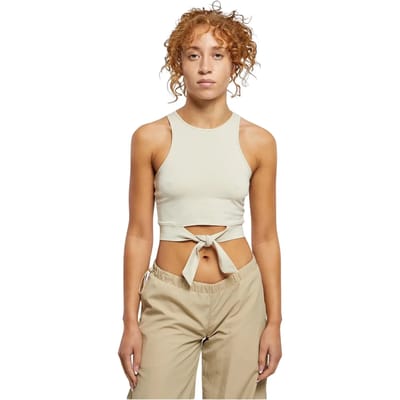 Dames tanktop met dubbele sluiting en strikjes Urban Classics