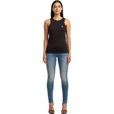 G-Star Midge Zip Skinny Light Vintage Aged Destroy Maat: W24L30 | Skinny Jeans Outlet | Dames | Blauw