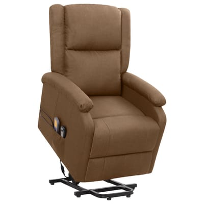 vidaXL - Sta-op-massagestoel - stof - bruin