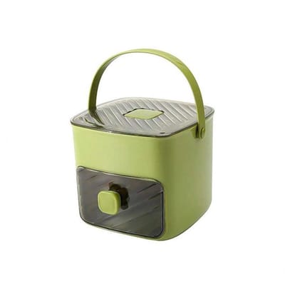IJsblokjesmachine met Perstype - IJsblokjesdoos Met Lade en Opbergbak - Rooster Herbruikbaar IJsrooster Voor Koffiecocktails en Sap - Ideaal Voor Thuiskeukens - Draagbare IJsblokjesmaker - Groen