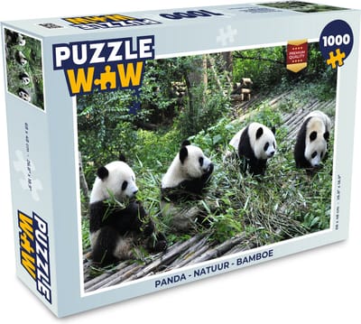 Puzzel Panda - Natuur - Bamboe - Legpuzzel - Puzzel 1000 stukjes volwassenen