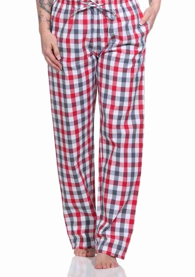 Normann dames pyjamabroek lang geweven katoen - ideaal om te ontspannen