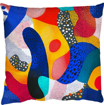 Sierkussens - Kussentjes Woonkamer - 50x50 cm - Vormen - Abstract - Stippels - Blauw