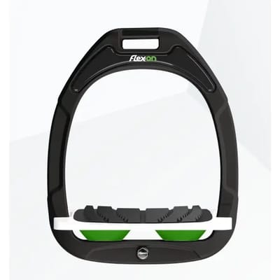 Gekantelde stijgbeugels Grip Zwart/Wit/Groen Flex-On Green Composite