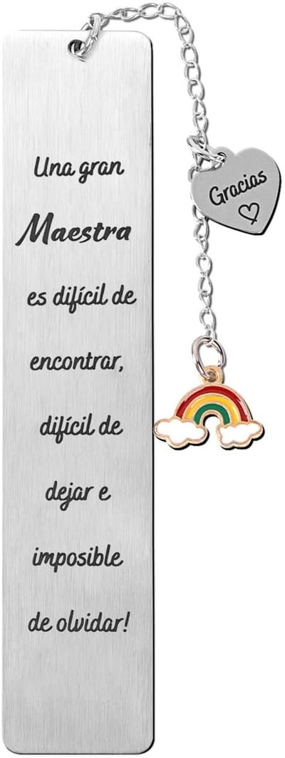 Allecto - Bladwijzer Spaanse leraar - Perfecte cadeau - Unieke inscriptie - 13 x 2,5 cm - Bladwijzer voor boeken - Inspirerende boodschap - Geschik...