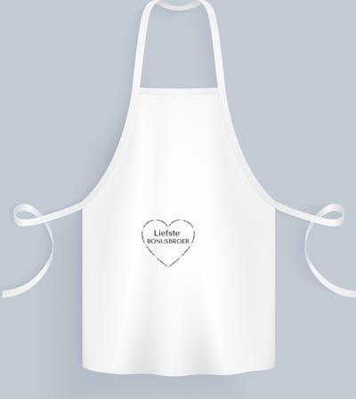 Akyol - liefste bonusbroer Keukenschort - Broer - de liefste bonusbroer - verjaardag - cadeautje voor broer - broer artikelen - kado - geschenk - 82 bij 71 cm