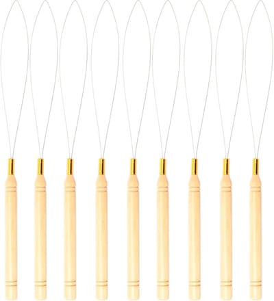 10 Stuks Draadtrekkers met Houten Handvat voor Tufting, Haakwerk en Breiwerk Creaties
