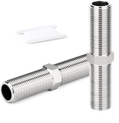 Cosensi - 2 Stuks Zeskantnippel Roestvrij Staal 1/2" BSP