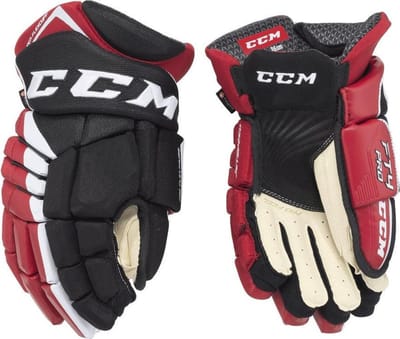 CCM - Jetspeed FT4 - Pro - IJshockeyhandschoenen - Kinderen - Zwart - Rood - Wit - 12