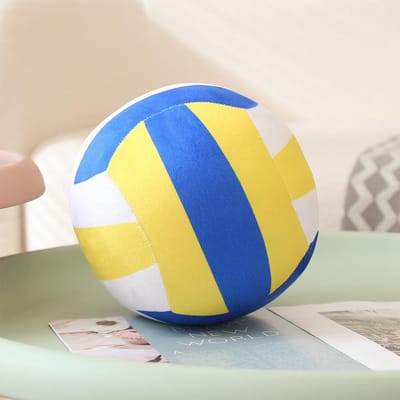 Verkoop Kawaii Simulatie Volleybal Pluche Speelgoed Schattige Volleybal Props Kussen Begeleidt Kinderen Zachte Cadeaus Voor Meisjes Jongens Kamer Decoratie 14cm geel