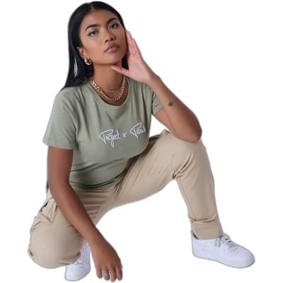 Dames t-shirt met geborduurd logo Project X Paris Basic