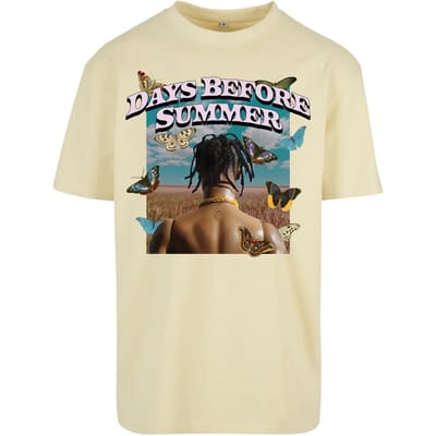 Mister Tee - Days Before Summer Oversize Heren T-shirt - L - Geel