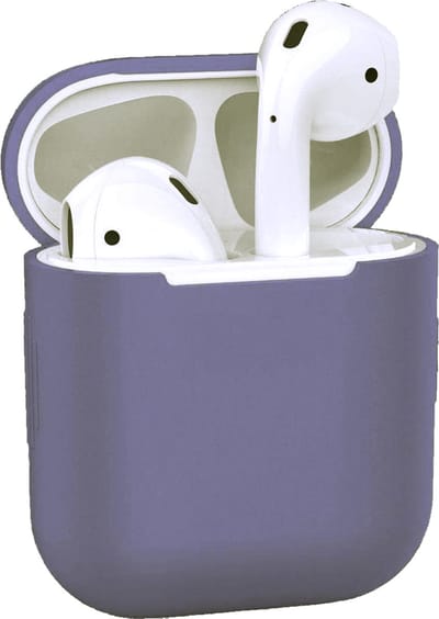 AirPods Hoesje voor Apple AirPods 1 & 2 – Blauwgrijs - Siliconen Beschermende Case