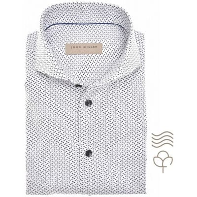 John Miller Overhemd Enchanted Pattern Shirt Donker Blauw / male