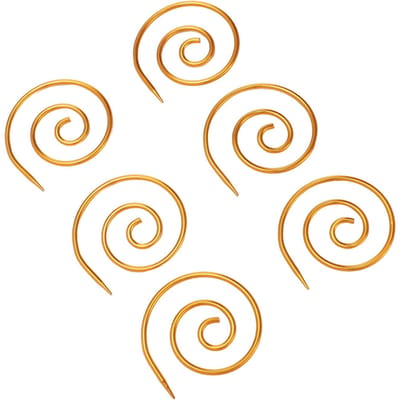 6 Pièces Aiguille à Tricoter Câble Spirale Multifonction Métal Aiguille à Tricoter Circulaire Aiguille à Câble Épingle à Châle pour Laine Couture or