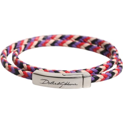 Gevlochten Lederen Armband met Magnetische Sluiting