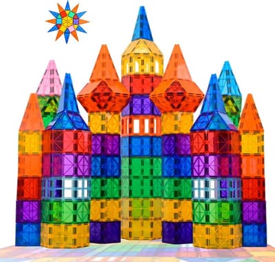Magna Minds - Magnetic Tiles - Magnetisch Speelgoed - 80 stuks - Constructie speelgoed - Magnetische tegels - Montessori speelgoed - Magnetic toys - Magnetische bouwstenen - Speelgoed Kinderen
