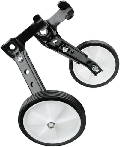 Fiets Steunwielen - Hulpwielen - Balans Leren - Verdikt Wielontwerp - 22 cm - Zwart