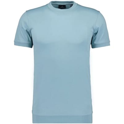 Ragman T-Shirt Uni Round Neck Pima Cotton with Cuffs Mint / male