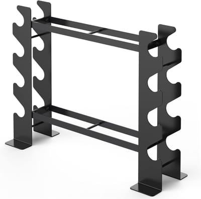 DD® Halterrek - Haltersteunen voor Thuisgym - Halter Rek Multifunctioneel - Maximaal 180KG - Zwart - 21cm x 69cm x 53cm