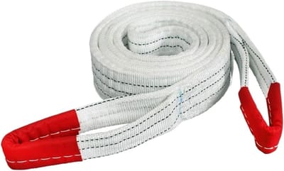 Platte hijsband - Spanband - Zwaar tillen - 4-laags gevlochten - 2 Ton 6m - Oranje