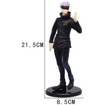 Jujutsu Kaisen Actiefiguur Set - Itadori Yuji en Gojo Satoru PVC Verzamelbeeldje Anime Speelgoed Cadeau voor Jongens Duurzaam black