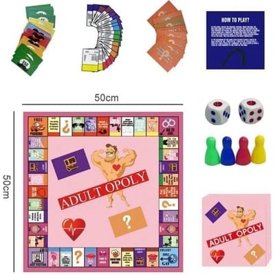 Adultopoly Bordspel Koppel Date Night Plezier Interactief Valentijnscadeaus voor Man Vrouw Relatie Kaartspel Speelgoed blue