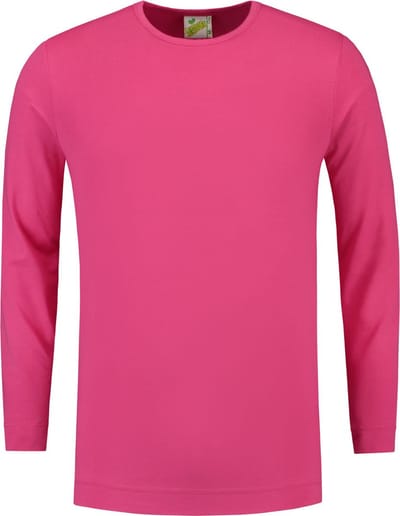 Lemon & Soda heren T-shirt met lange mouwen in de kleur fuchsia in de maat XXL.
