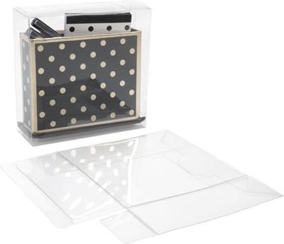 Plastic Doosjes 14,3x5,1x14,3cm Voedselveilig Autolock Bodem (25 stuks) | transparante doosjes | doorzichtige doosjes