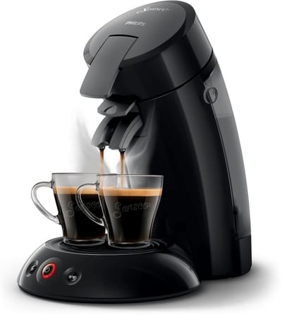 Philips Senseo Original Koffiepadmachine HD6553/67 - Keuze uit 1 of 2 Kopjes - Automatische Uitschakeling - Duurzame Materialen - Zwart