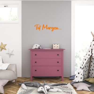 Muursticker - Tot Morgen - 58 x 226 - Oranje