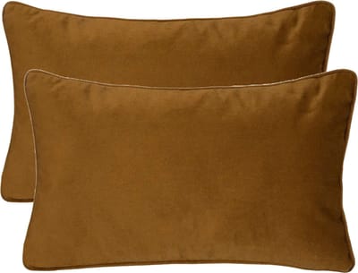 Atmosphera Bank/sierkussens Sophia - 2x stuks - 30 x 50 cm - polyester met rits
